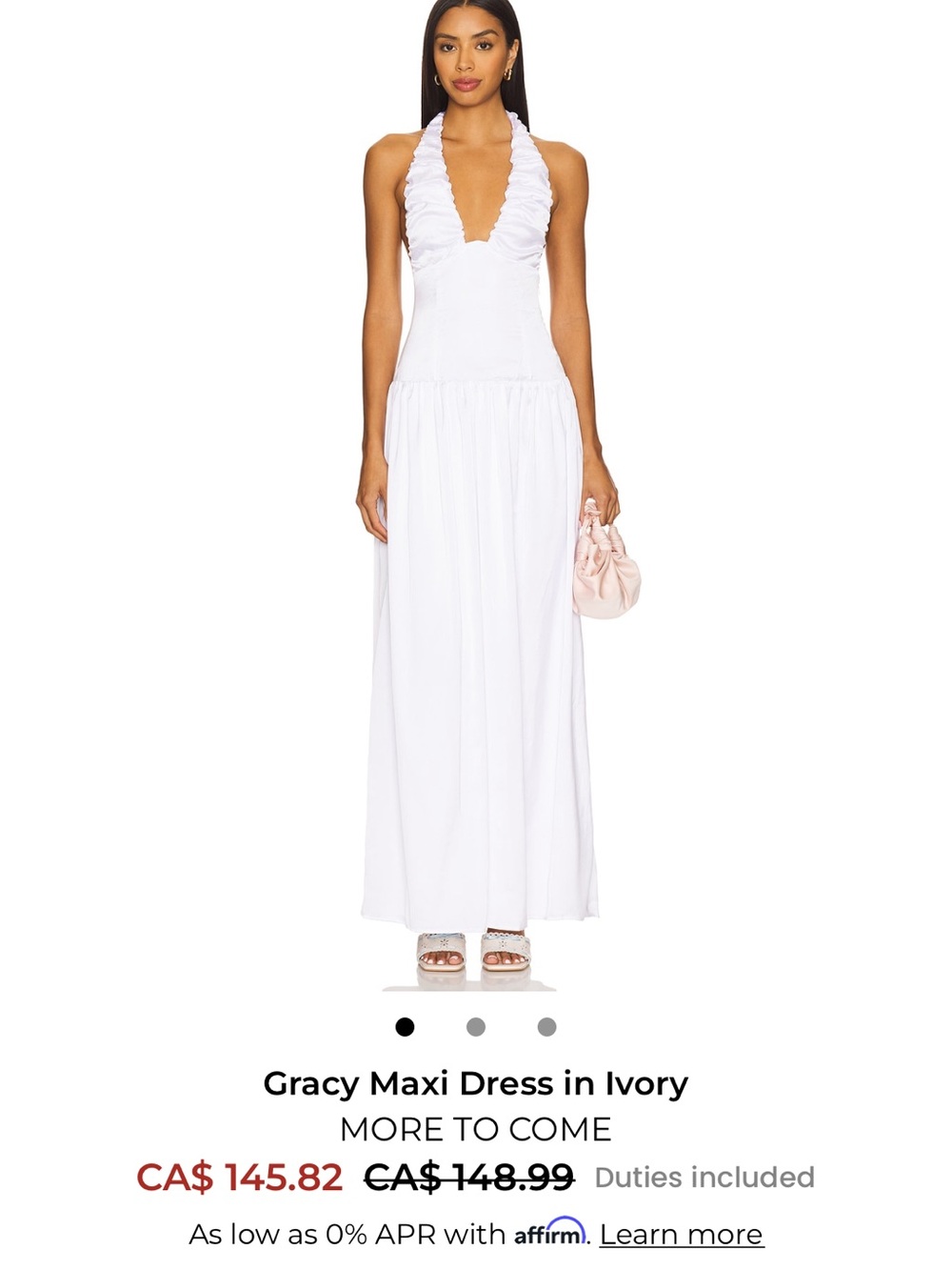 Gracy Ivory Halter Maxi Dress